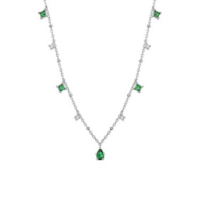 Colar Esmeralda Prata