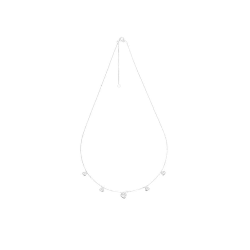 Choker Mia Coração Prata