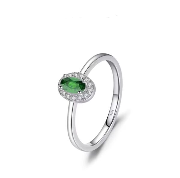 Anel Pety Green Prata