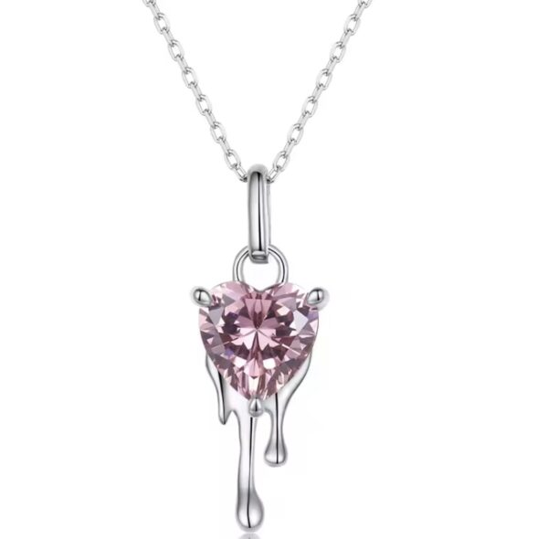 Colar Wanda Pink Prata