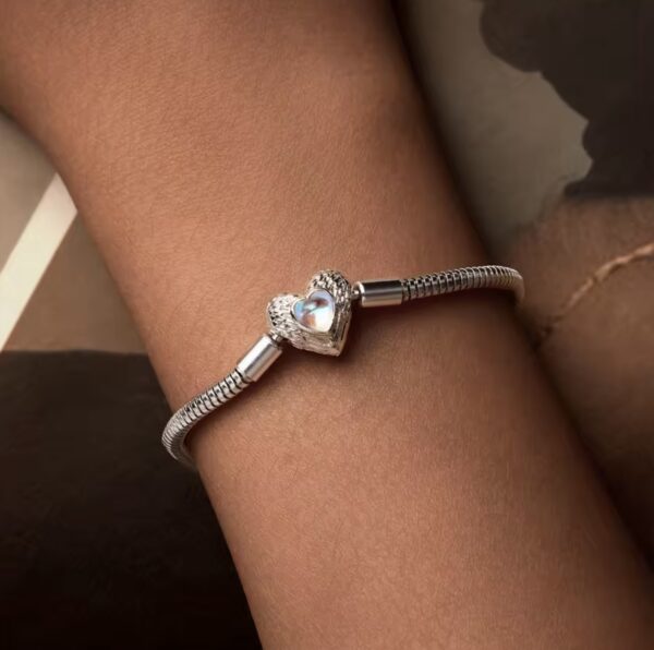 Pulseira Coração Lua Prata - Image 3