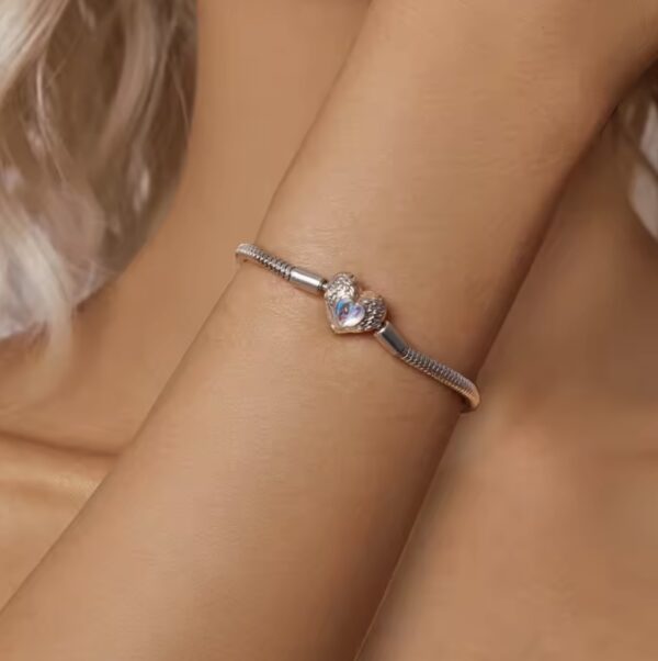 Pulseira Coração Lua Prata - Image 4