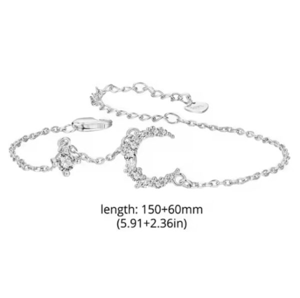 Pulseira Lua Cristal Prata - Image 4