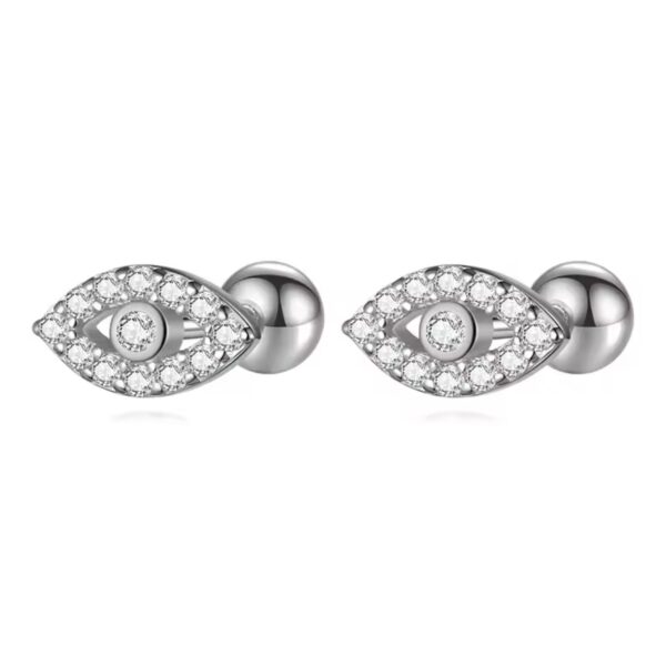 Brinco Eye Cristal Prata