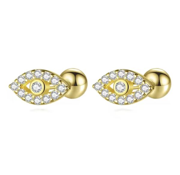 Brinco Eye Cristal Ouro