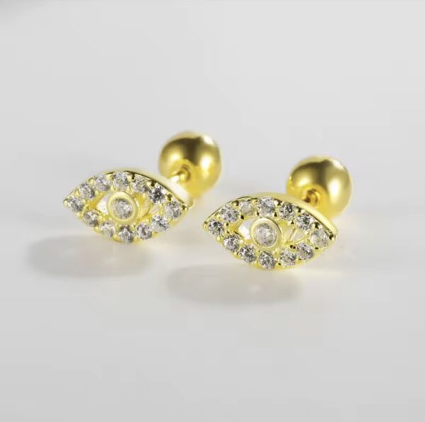 Brinco Eye Cristal Ouro - Image 2