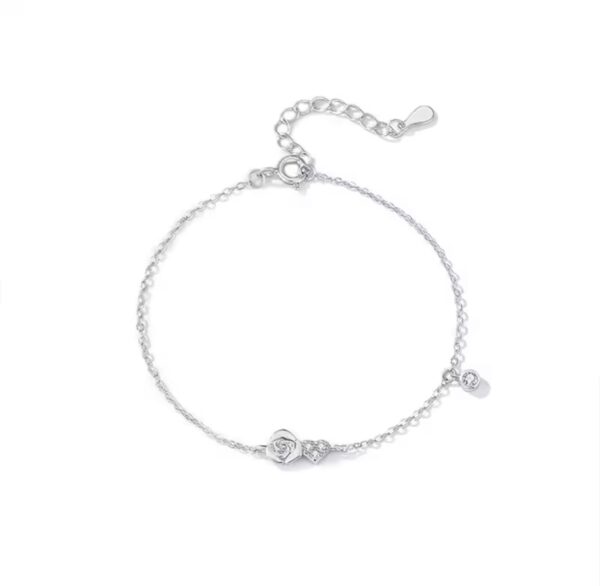 Pulseira Mini Flor Prata