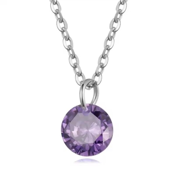 Colar Halley Roxo Prata