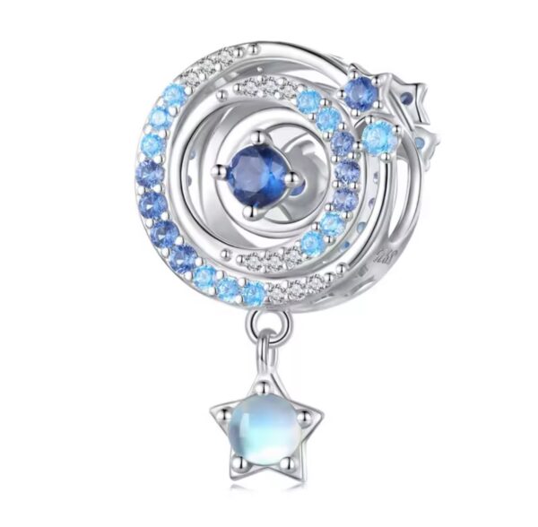 Berloque Blue Star Prata