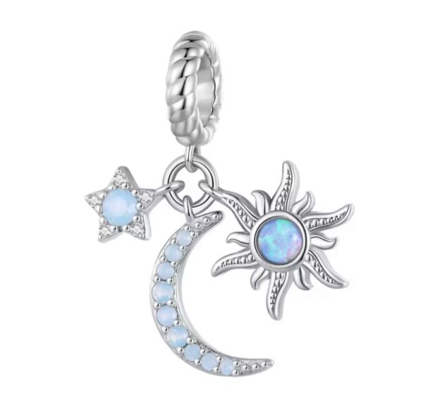 Berloque Moon Star Prata